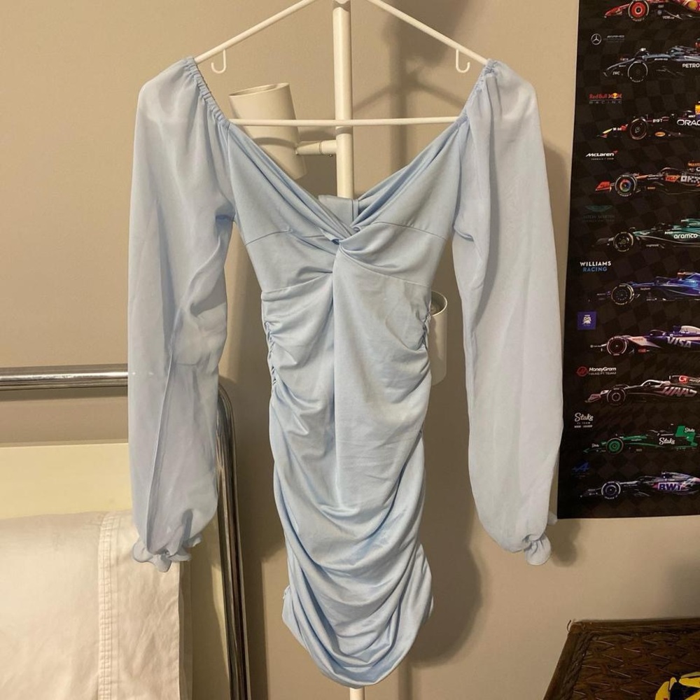 ‼️SOLD‼️ Lucy in the Sky Light Blue Long Sleeve Dress